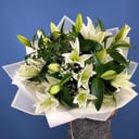 Bouquet of Lilies and Gypsophila