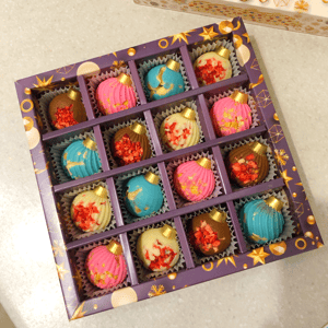 Chocolate Christmas Tree Ornaments, 16 pcs