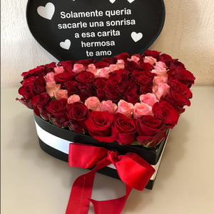 Customizable Heart of 70 Roses