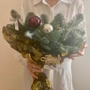 Bouquet of spruce branches with decor