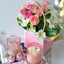 Bag with Flowers and Candles