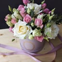 Hat box with flowers 'My lady'