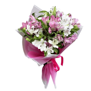 Bouquet 'Pink Alstroemeria Delight'