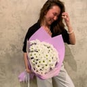 Mono-bouquet of 11 chrysanthemum daisies