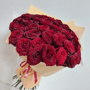 Bouquet de 45 roses rouges