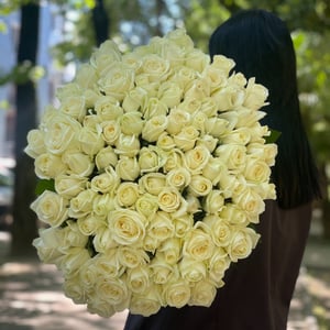 Blumenstrauß '101 white rose'