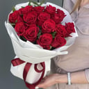 Bouquet '15 red roses with decoration'