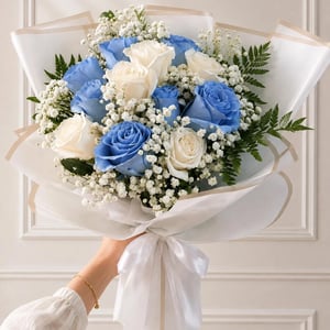 Bouquet bleu ciel