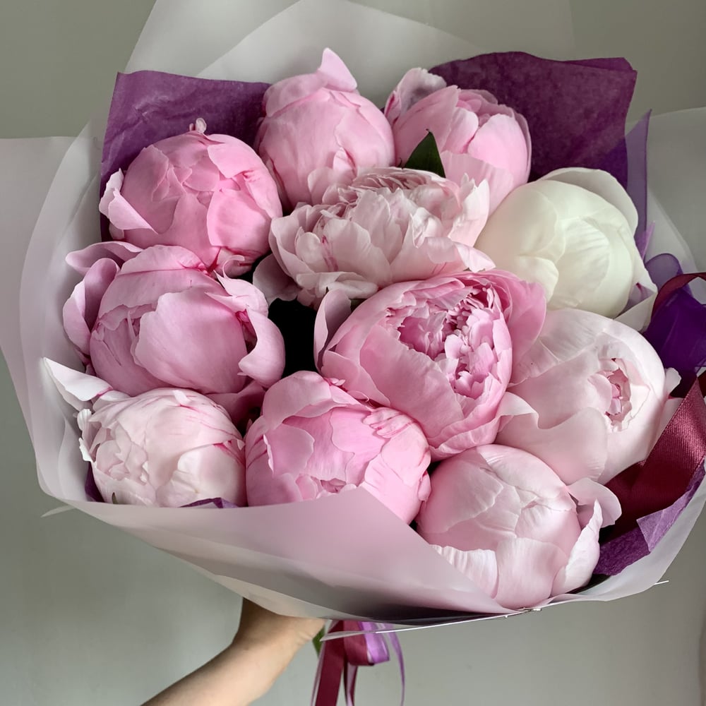 Blumenstrauß 'Bouquet of 11 pink peonies'
