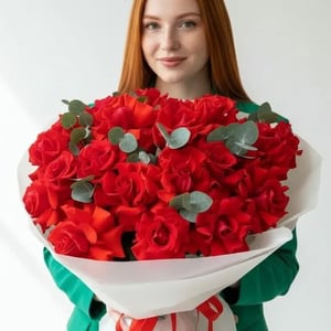 Bright bouquet of 21 Nina French Roses