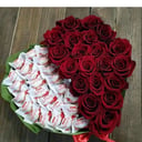 Heart with roses and Rafaello