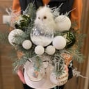 Arreglo floral 'Muñeco de nieve'