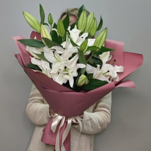 Bouquet of White Lilies