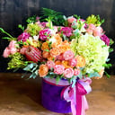 Blumenbox 'Purple velvet hat box'