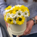 Box with chrysanthemum