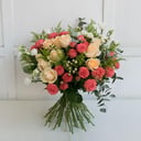 Blumenstrauß 'Gemischter Strauß mit orangefarbenen Rosen'