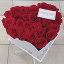 Blumenbox mit 25 roten Rose