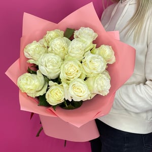 Bouquet '13 white roses per pack'