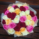 Ramo de 35 rosas multicolores