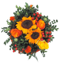 Blumenstrauß 'Freude Steckschaum Torte'