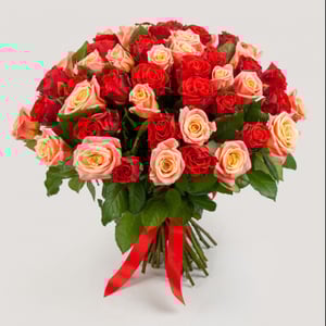 Blumenstrauß 'Strauß aus 51 Rosen "Blush of Dawn"'