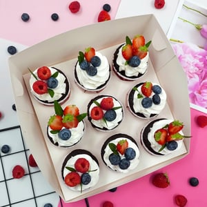 Cupcakes de frutos rojos - 9 unidades