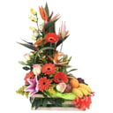 Obstschale mit gemischten Blume