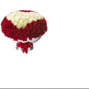 Arrangement with 111 heart-shaped roses