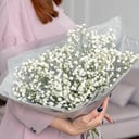 Air bouquet of white gypsophila