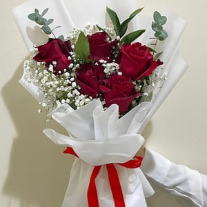Mazzo '5 Rose Rosse Bouquet'