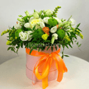 Hat box with flowers 'My sunny bunny'