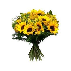 bouquet of 12 sunflowers