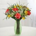Bouquet 'Caramel: Narcissuses, Roses and Alstroemerias'