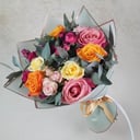Mixed bouquet of roses