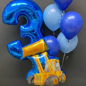 Balloons set with numbers 3