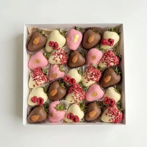 Set de fresas cubiertas de chocolate 'Estambul' - 25 piezas