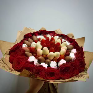 Floral strawberry bouquet