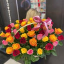 Bright basket of flowers "Summer love"