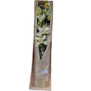 Flower box 'Box with cymbidium orchid branch'