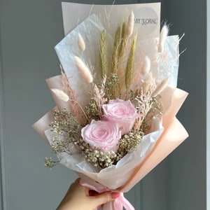 Trockenblumenstrauß Rosa