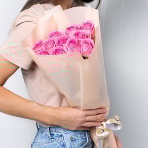 Blumenstrauß 'Strauß rosa Rosen 11 Stk'