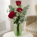 Bouquet 'Sweet temptation: Red roses and Baby's breath'
