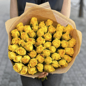 51 yellow roses bouquet