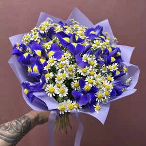 Bouquet 'Iris aux marguerites des champs S'