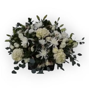 Flower basket 'White Clouds'