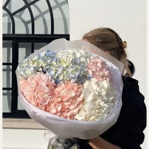 Soft Pastel Hydrangea Bouquet