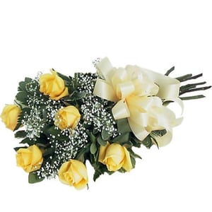 Bouquet 'Six yellow roses'