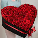 101 Red Roses Heart Box