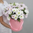 Flower box with chrysanthemum
