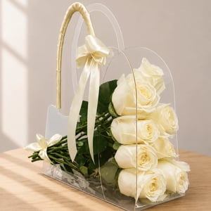 Boîte à fleurs 'Bouquet de roses'